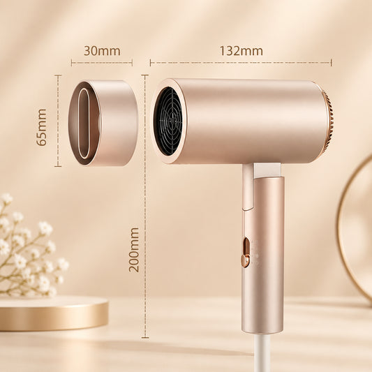 Flintronic Secador De Pelo, Secador De Pelo Iónico Profesional Poderoso De 1500 W, Secador De Viaje Con Mango Plegable, 3 Ajustes De Calor, Secado Rápido, Para Peinados De Hombres Mujeres Múltiples