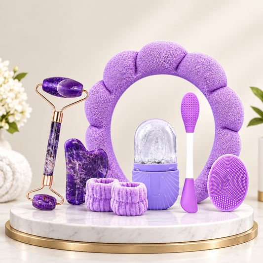 Skincare Kit, Skincare Coreano, Pack Regalo Original Para Mujer Joven Con Gua Sha Facial, Ice Roller Facial, Hielo Para La Cara.