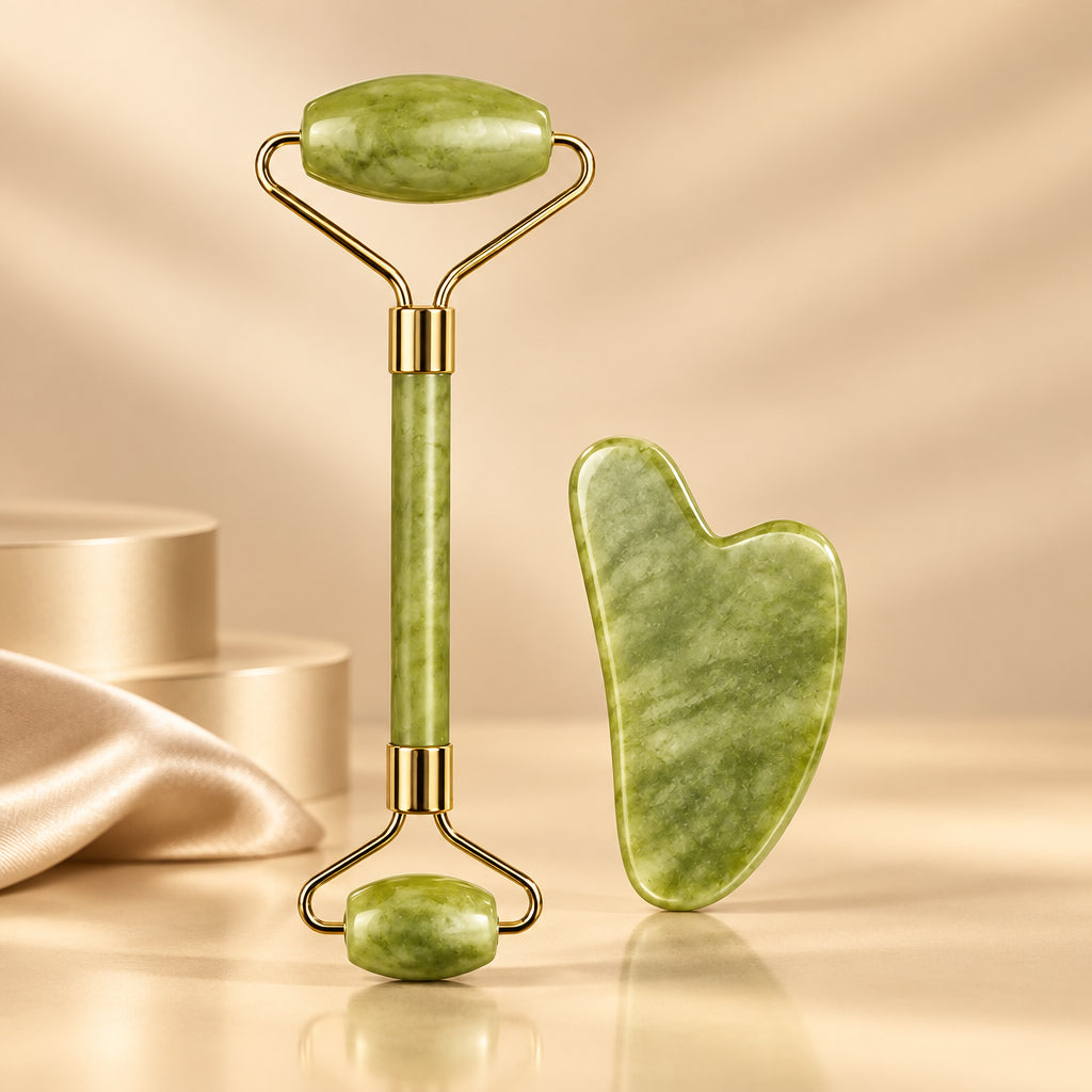 Natural Jade Roller Face Gua Sha Natural Stone Body Neck Massager Acupoint Eye Care Spa Massage Tools Massage Visage Lifting